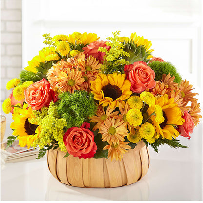 Harvest Sunflower Basket –  Awesome Blossom Flowers And Gifts, Citrus Heights CA
