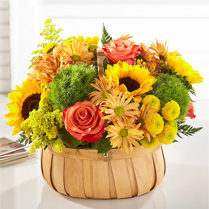 Harvest Sunflower Basket –  Awesome Blossom Flowers And Gifts, Citrus Heights CA