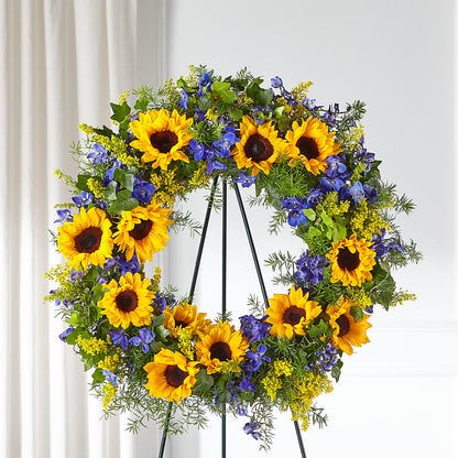 Bright Rays Wreath –  Awesome Blossom Flowers And Gifts, Citrus Heights CA