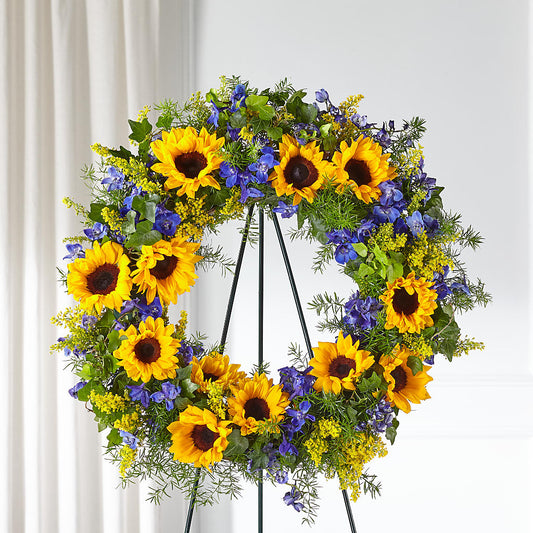 Bright Rays Wreath –  Awesome Blossom Flowers And Gifts, Citrus Heights CA
