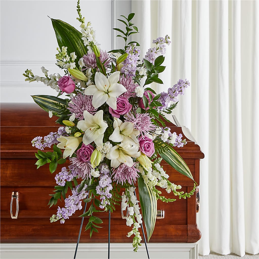 Grateful Hearts Standing Spray –  Awesome Blossom Flowers And Gifts, Citrus Heights CA