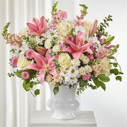 Empathetic Blooms Urn Arrangement –  Awesome Blossom Flowers And Gifts, Citrus Heights CA