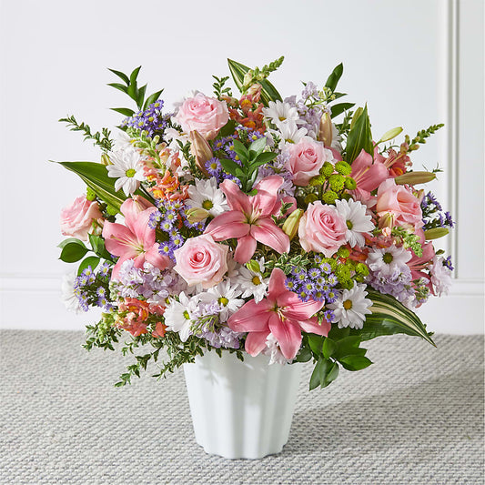 Abundant Compassion Floor Basket –  Awesome Blossom Flowers And Gifts, Citrus Heights CA