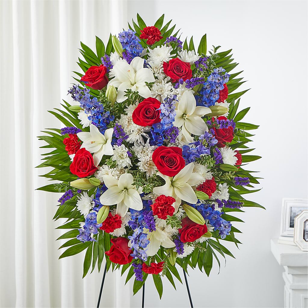 Cherished Service Standing Spray –  Awesome Blossom Flowers And Gifts, Citrus Heights CA