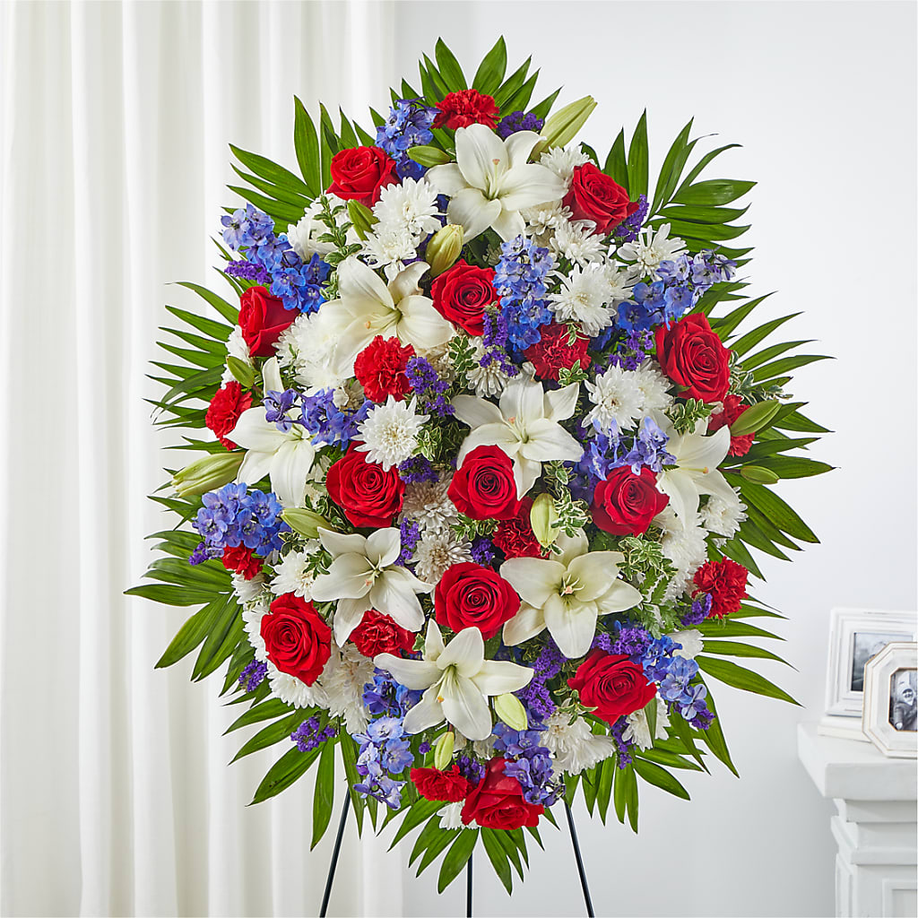 Cherished Service Standing Spray –  Awesome Blossom Flowers And Gifts, Citrus Heights CA