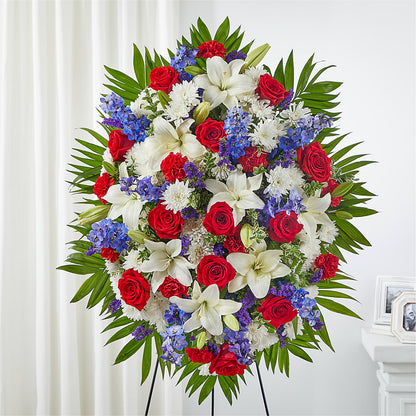 Cherished Service Standing Spray –  Awesome Blossom Flowers And Gifts, Citrus Heights CA