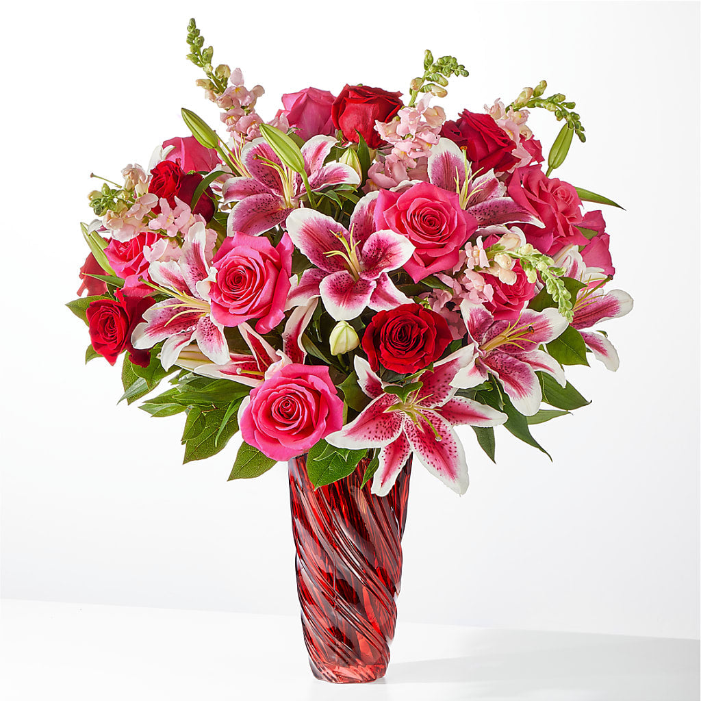 Always You Bouquet with Luxe Swirl Vase –  Awesome Blossom Flowers And Gifts, Citrus Heights CA