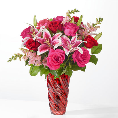 Always You Bouquet with Luxe Swirl Vase –  Awesome Blossom Flowers And Gifts, Citrus Heights CA