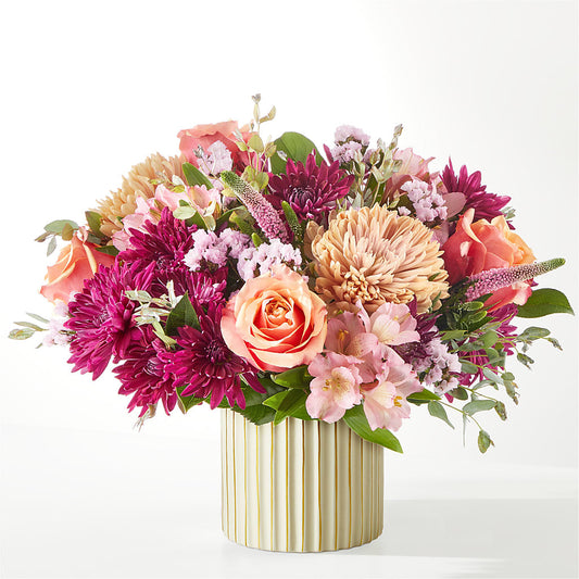 Berry Cobbler Bouquet with Ivory Vase –  Awesome Blossom Flowers And Gifts, Citrus Heights CA