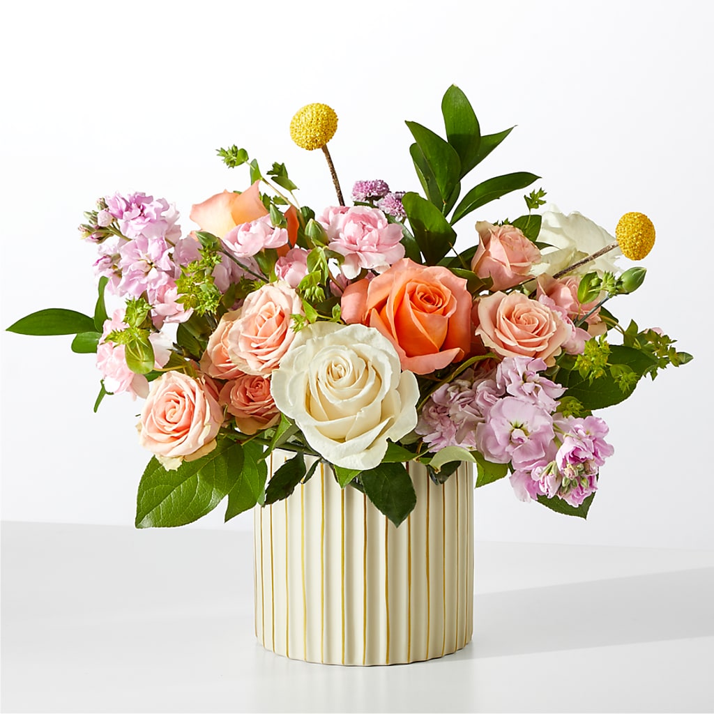 French Market Bouquet with Ivory Vase –  Awesome Blossom Flowers And Gifts, Citrus Heights CA