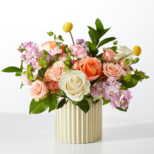 French Market Bouquet with Ivory Vase –  Awesome Blossom Flowers And Gifts, Citrus Heights CA