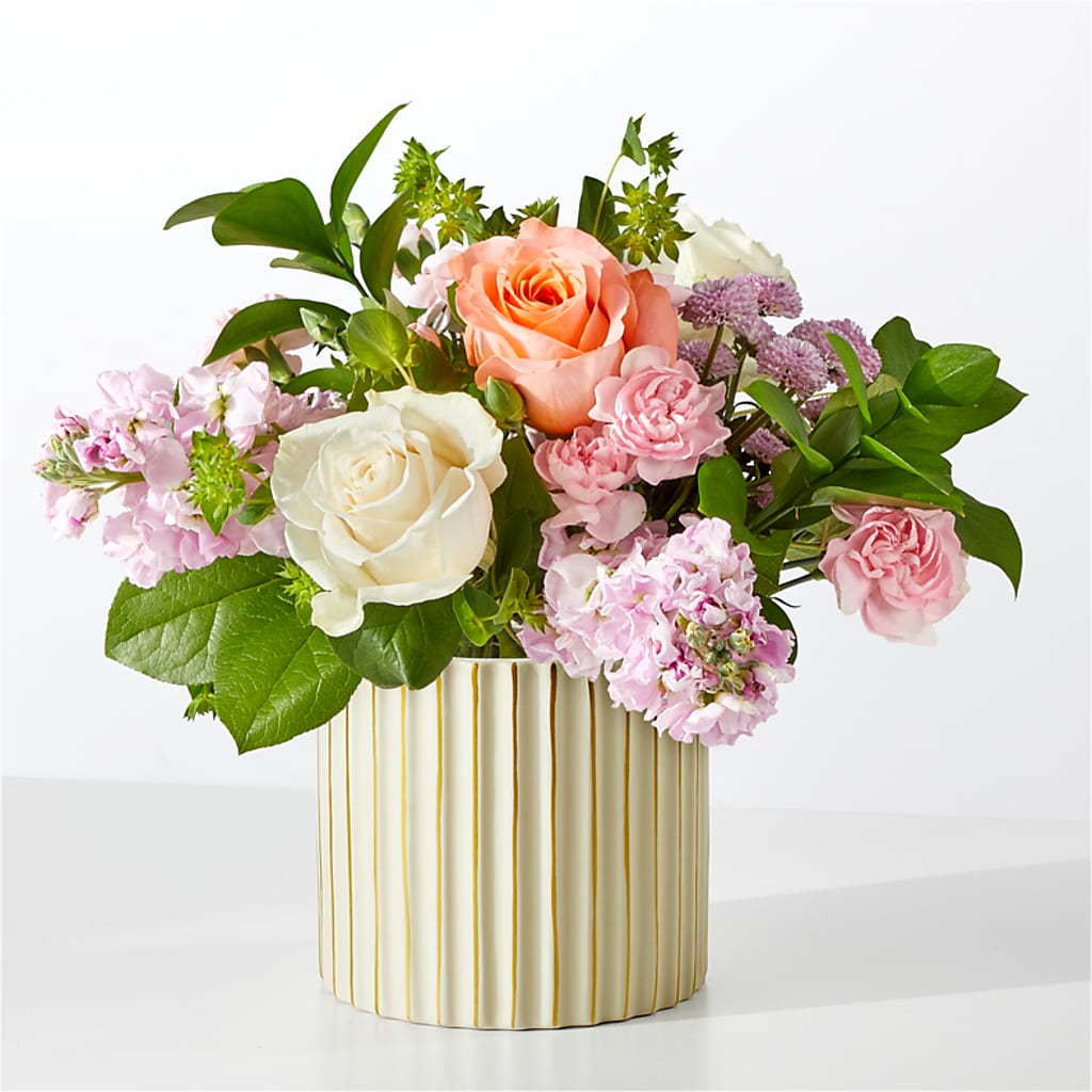 French Market Bouquet with Ivory Vase –  Awesome Blossom Flowers And Gifts, Citrus Heights CA
