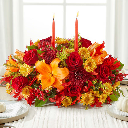 Autumn's Embrace Centerpiece –  Awesome Blossom Flowers And Gifts, Citrus Heights CA