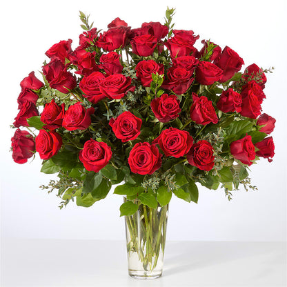 Forever Yours Fifty Stem Red Rose Bouquet –  Awesome Blossom Flowers And Gifts, Citrus Heights CA