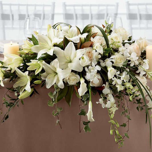 White Linen Arrangement –  Awesome Blossom Flowers And Gifts, Citrus Heights CA