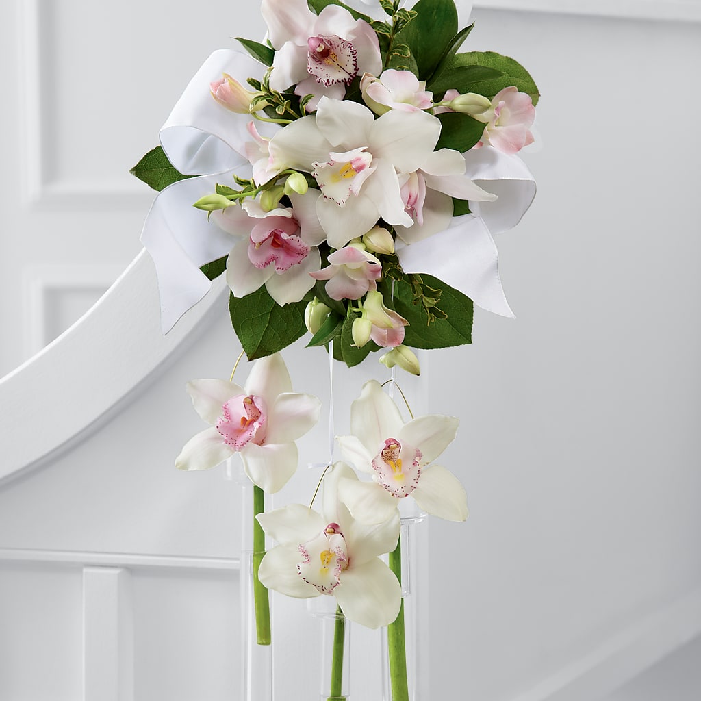 Perfect Entrance Pew Arrangement –  Awesome Blossom Flowers And Gifts, Citrus Heights CA