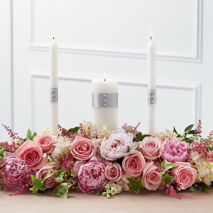 Worldwide Romance Unity Candle Arrangement –  Awesome Blossom Flowers And Gifts, Citrus Heights CA