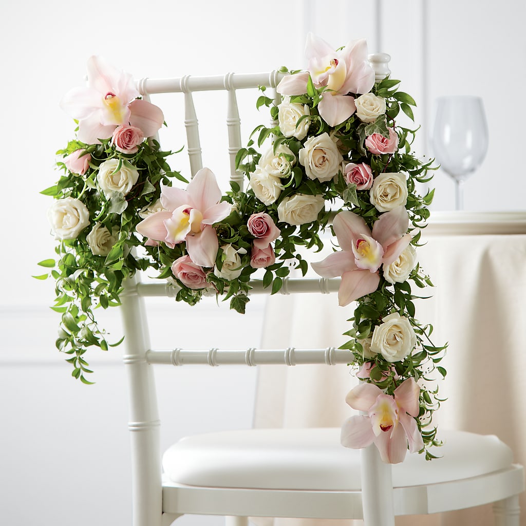 Orchid Rose Chair Décor –  Awesome Blossom Flowers And Gifts, Citrus Heights CA