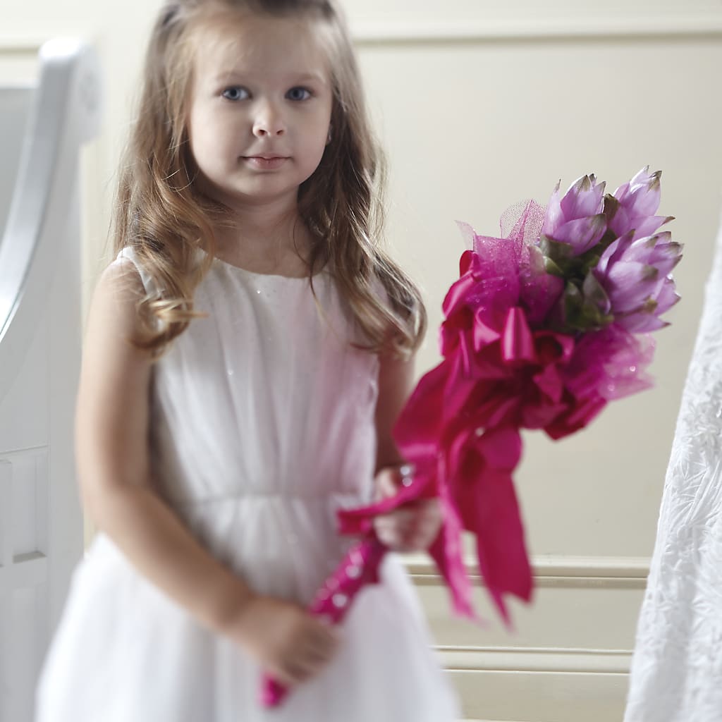 Sparkle Pink Flower Girl Bouquet –  Awesome Blossom Flowers And Gifts, Citrus Heights CA
