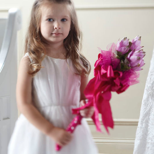 Sparkle Pink Flower Girl Bouquet –  Awesome Blossom Flowers And Gifts, Citrus Heights CA